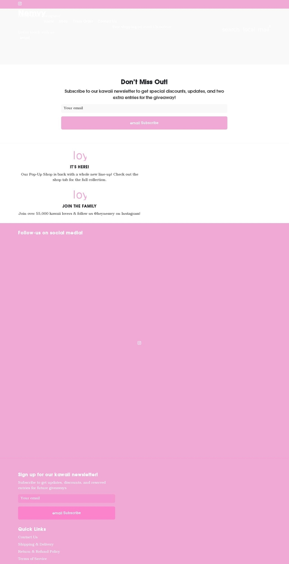 nemvy.com shopify website screenshot