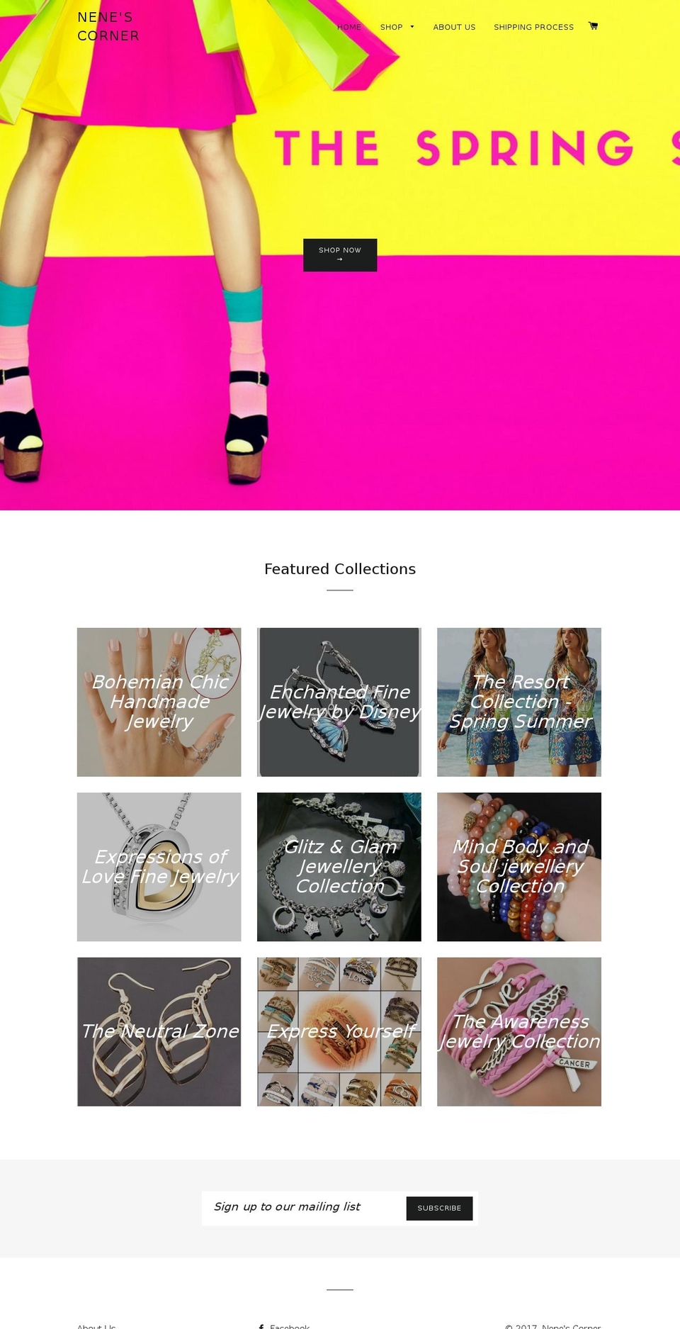 nenescorner.com shopify website screenshot