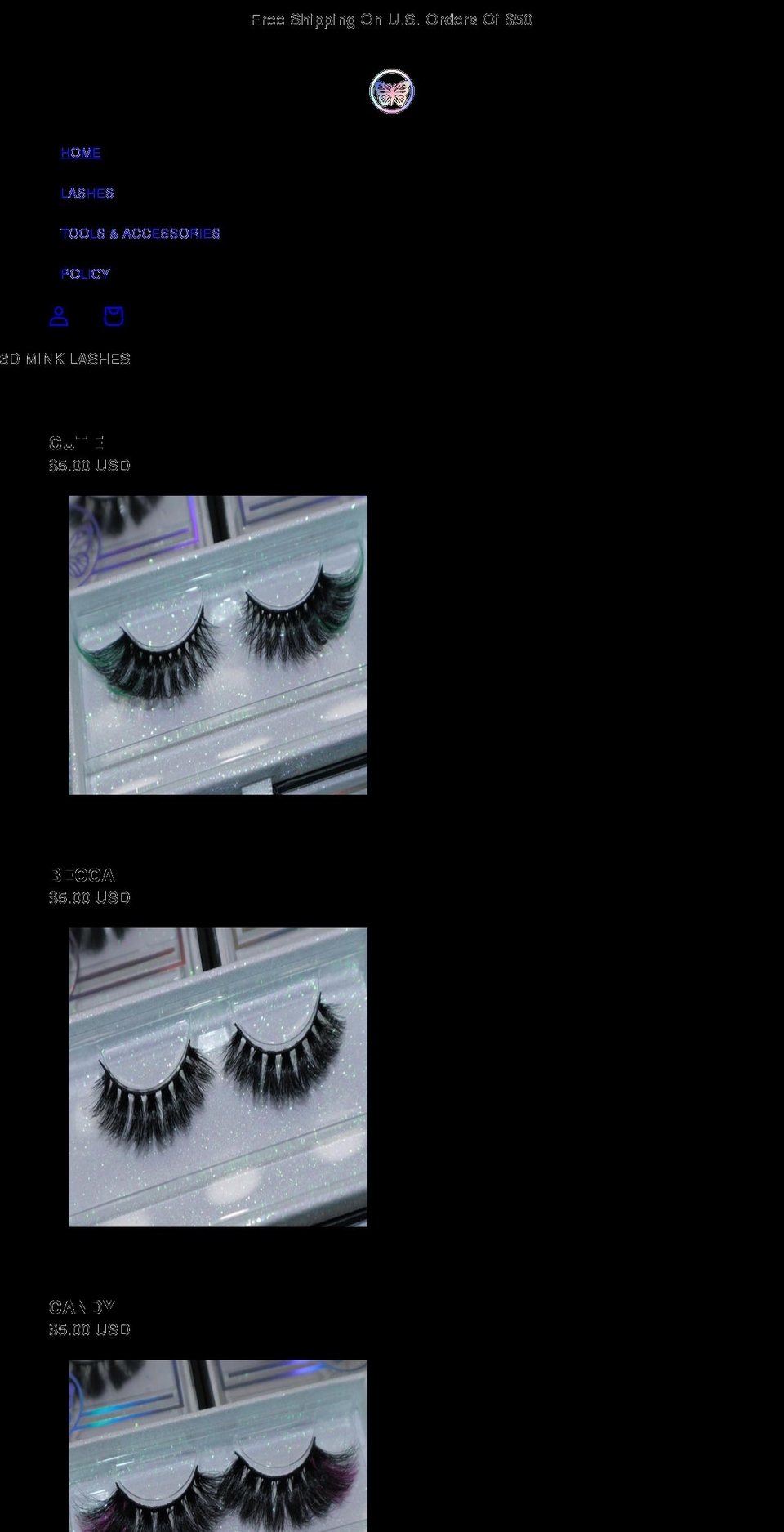 nenycosmetics.com shopify website screenshot