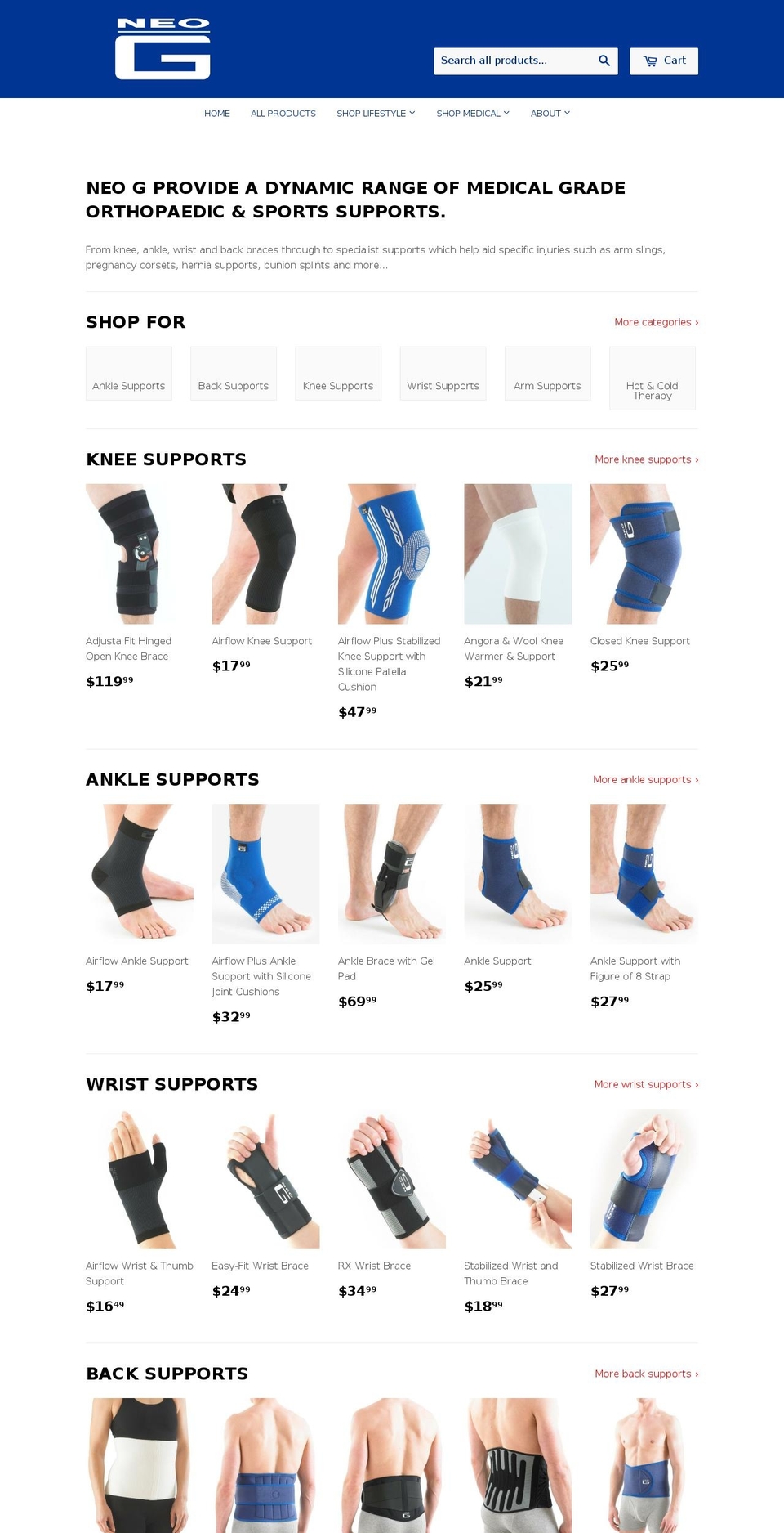 neo-g.com shopify website screenshot