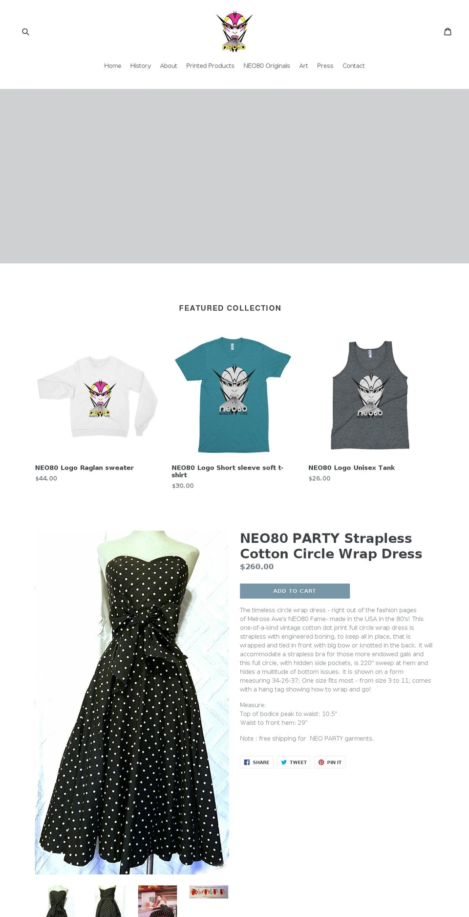 neo80now.com shopify website screenshot