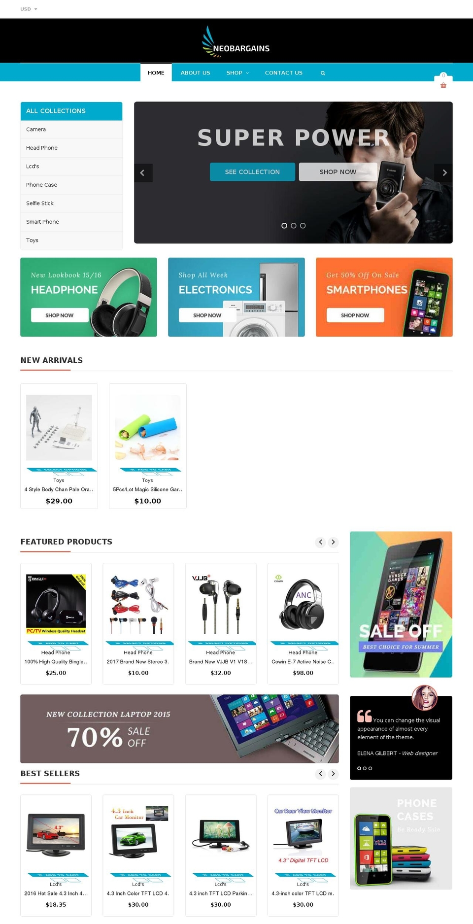 Shopifystore Shopify theme site example neobargains.com