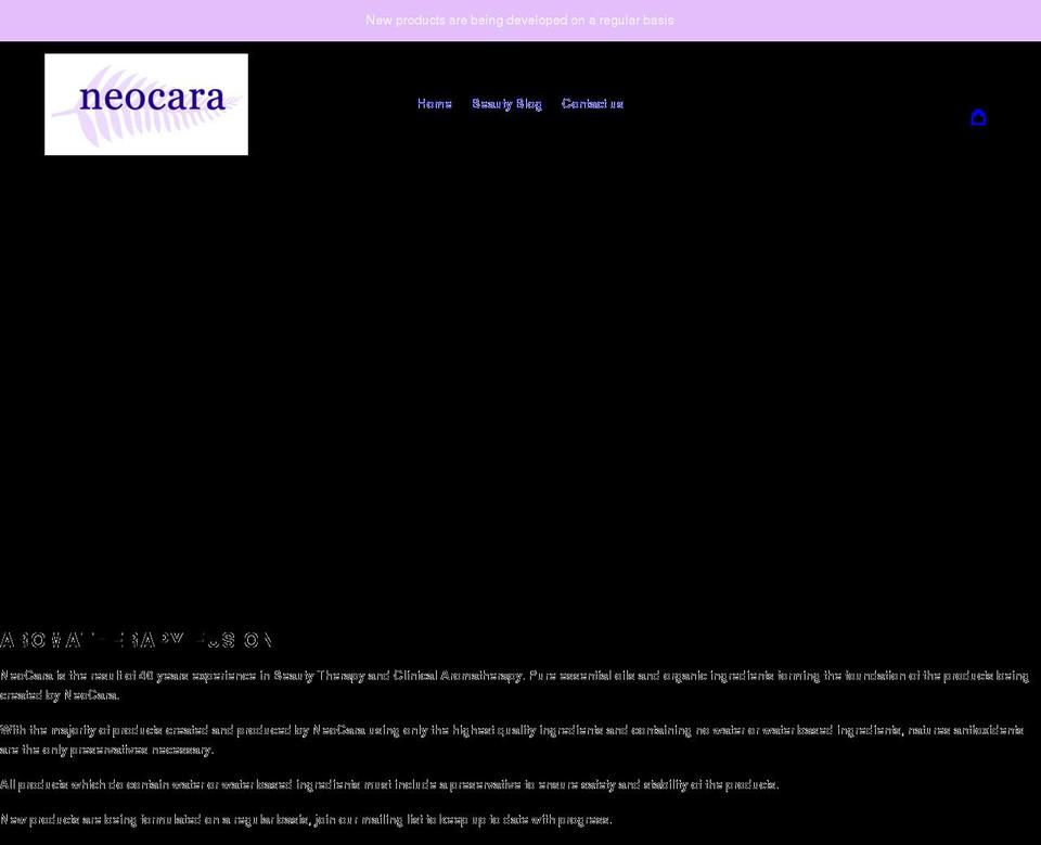 neocara.com shopify website screenshot