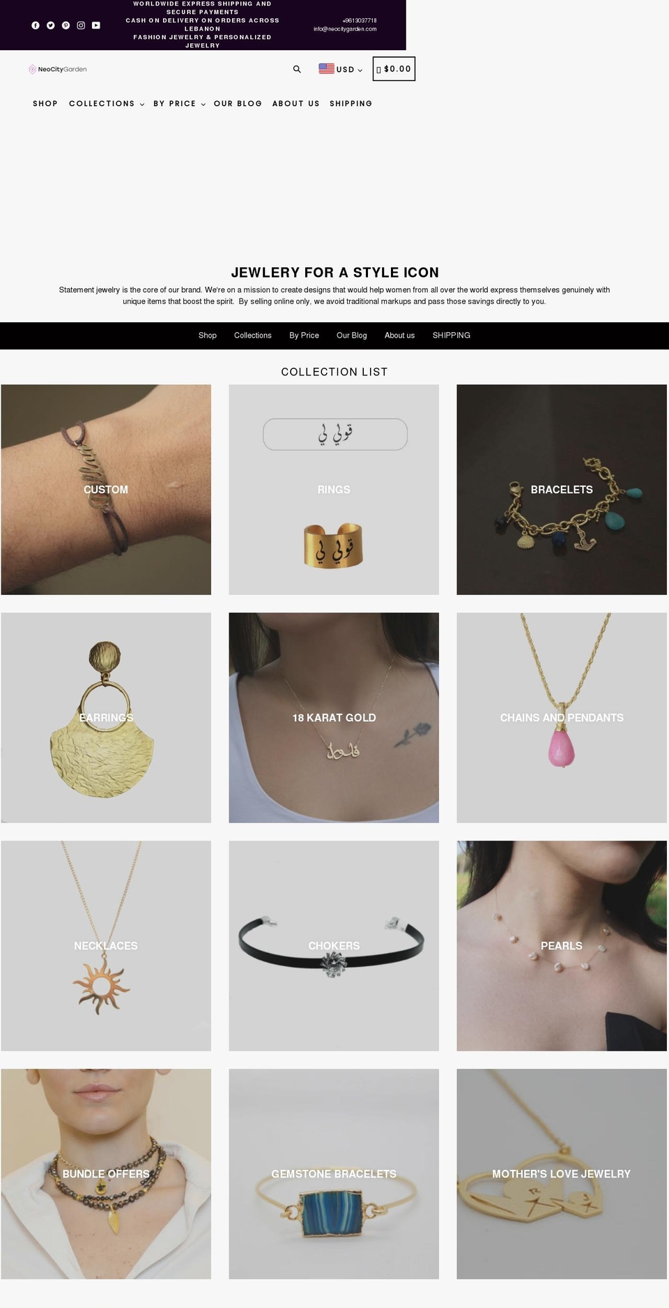 neocitygarden.com shopify website screenshot