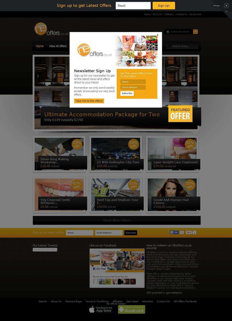 NEOffers with Mailchimp Banner-seo ant Shopify theme site example neoffers.co.uk