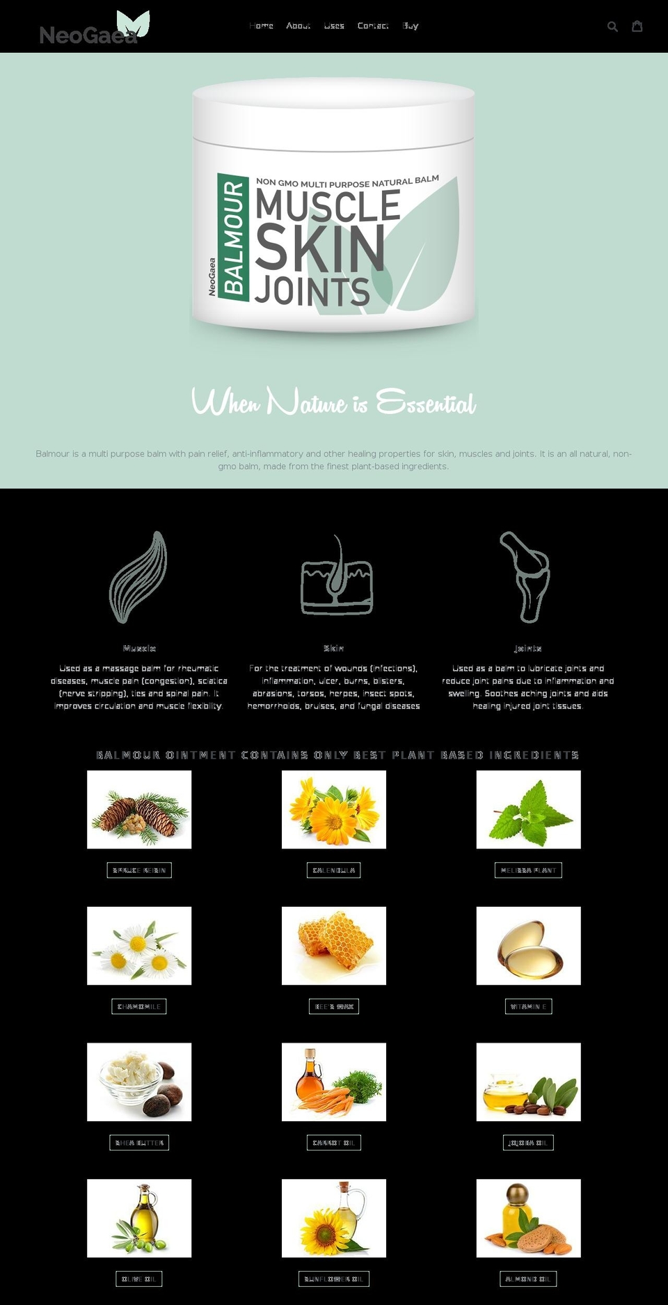neogaeanatural.com shopify website screenshot