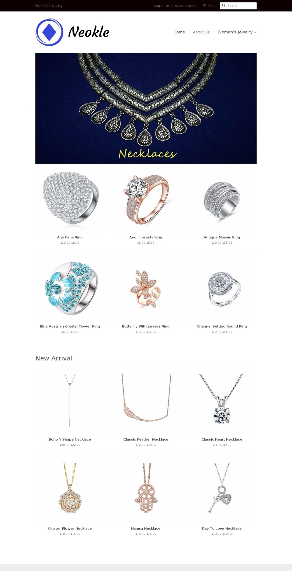 neokle.com shopify website screenshot