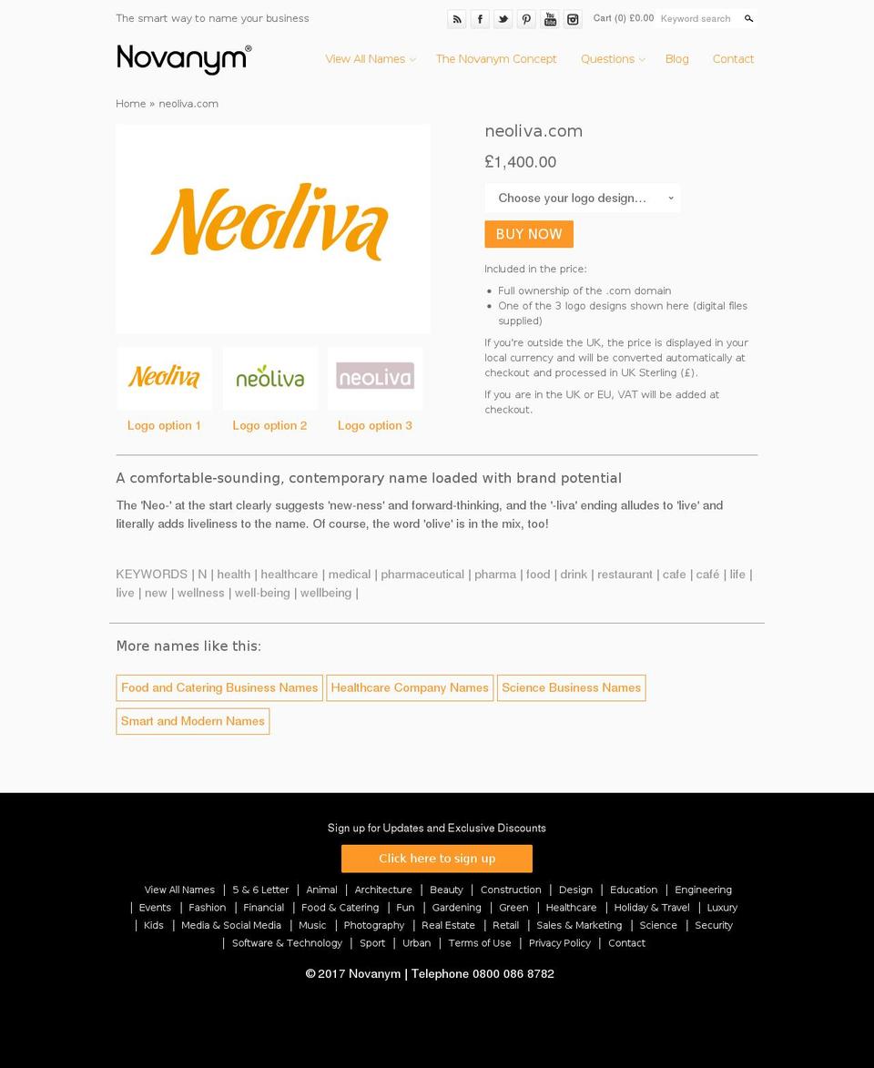 neoliva.com shopify website screenshot