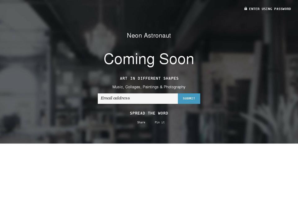 neon-astronaut.myshopify.com shopify website screenshot