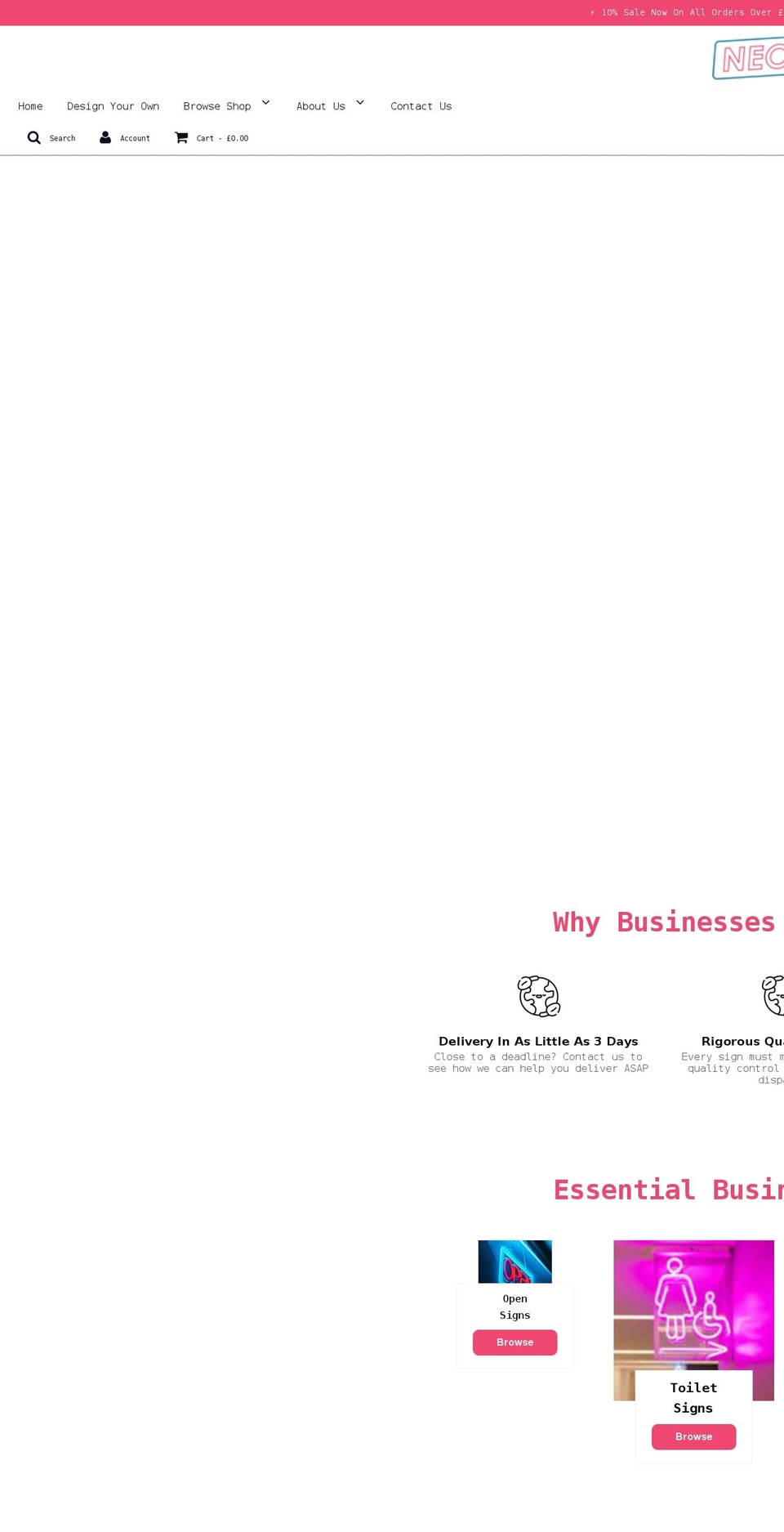 neon87.com shopify website screenshot