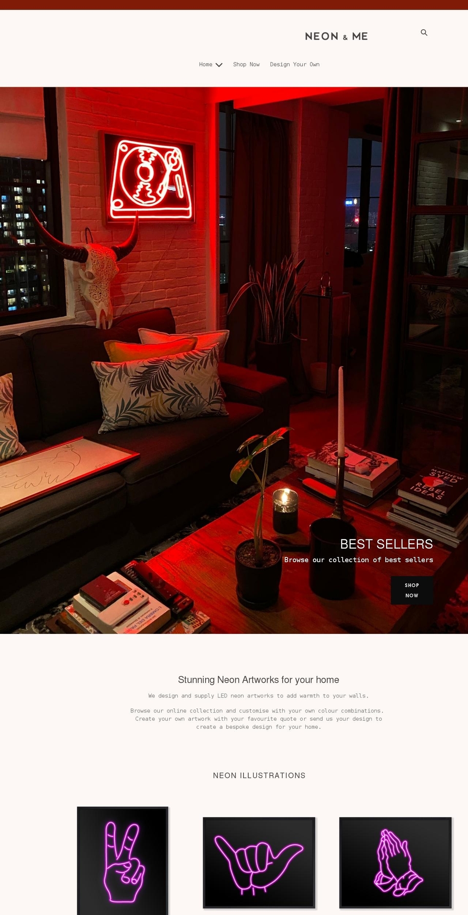 neonandme.com shopify website screenshot
