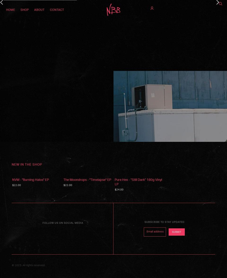 neonbloodbath.com shopify website screenshot