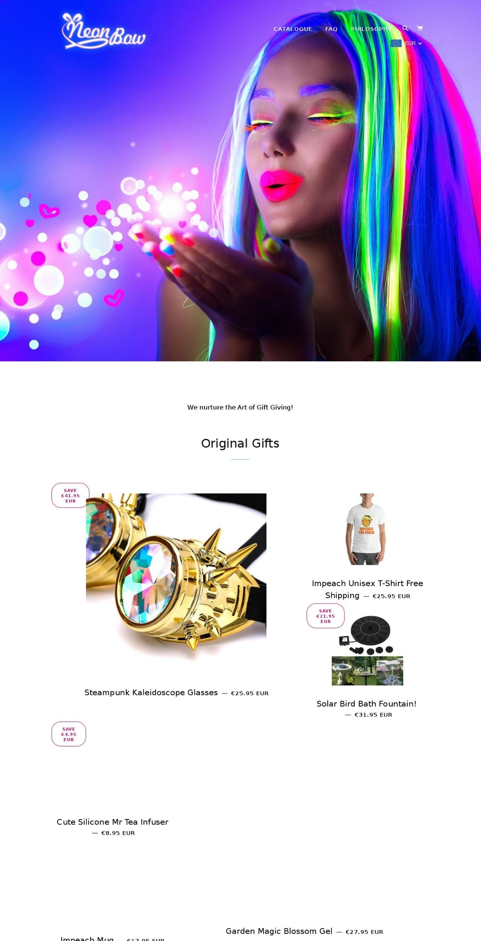 neonbow.com — Shopify storefront screenshot