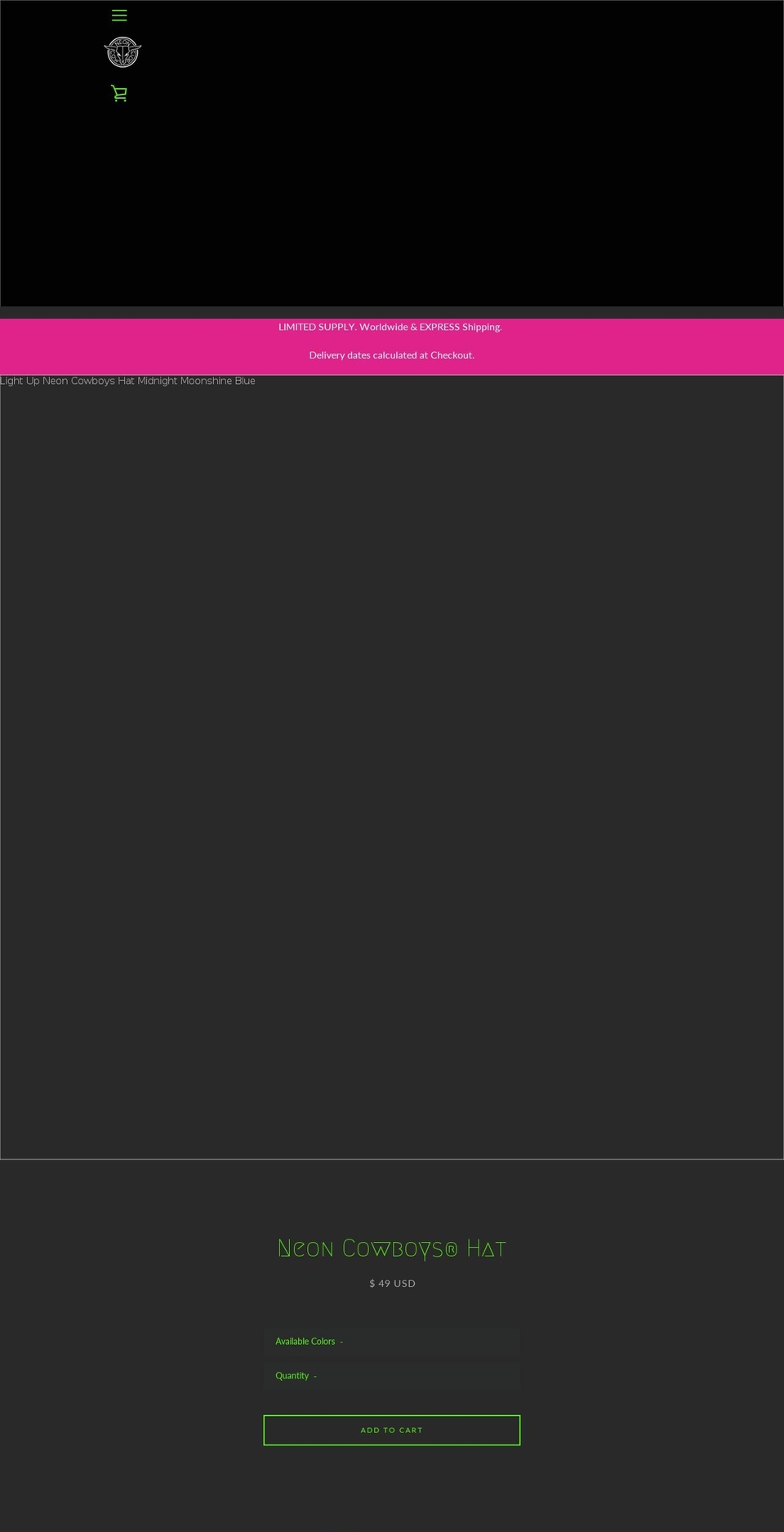 neoncowboys.com shopify website screenshot