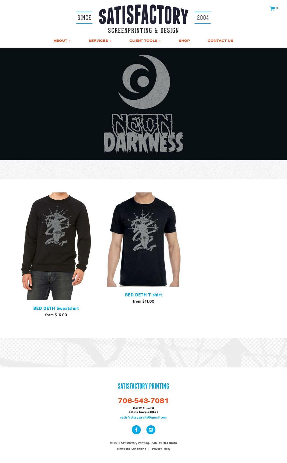 neondarkness.com — Shopify storefront screenshot