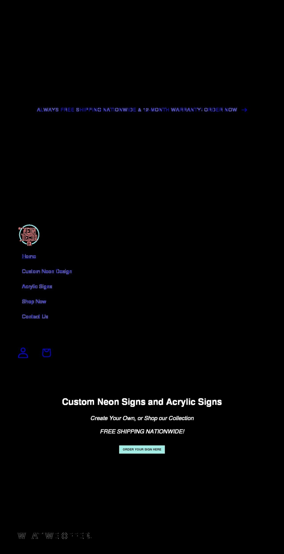 neondecortx.com shopify website screenshot