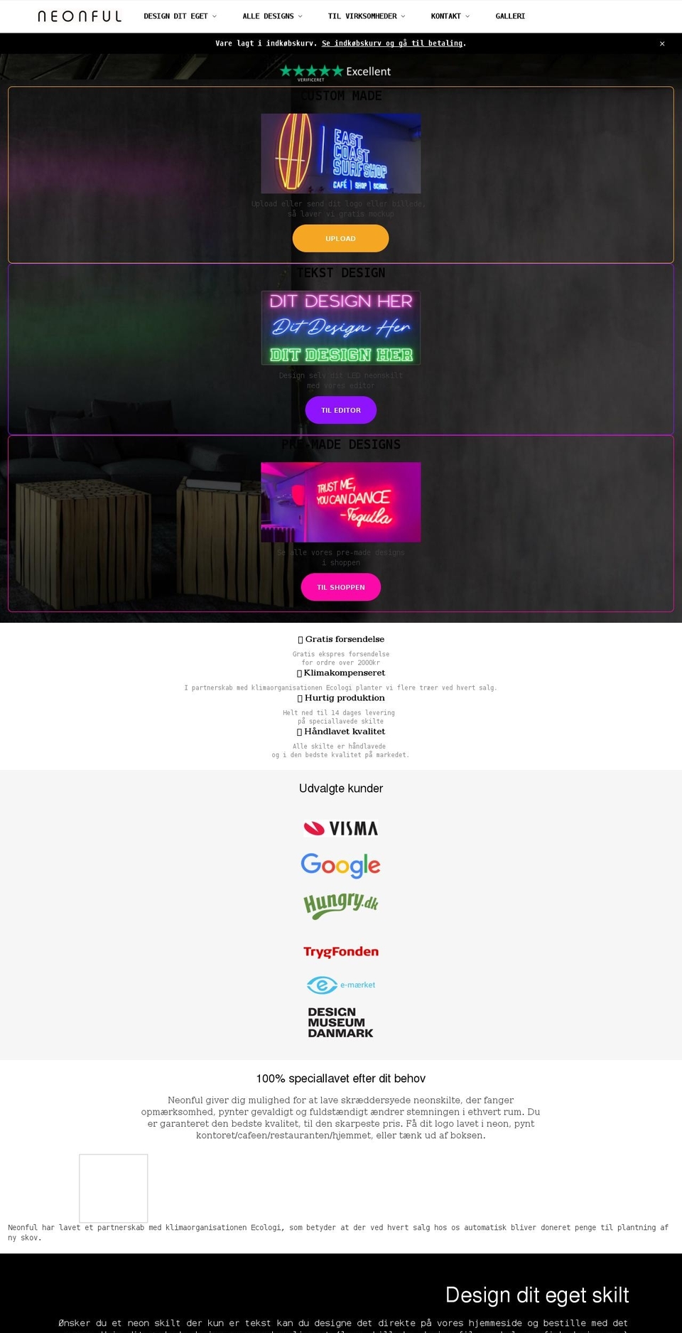 neonful.dk shopify website screenshot