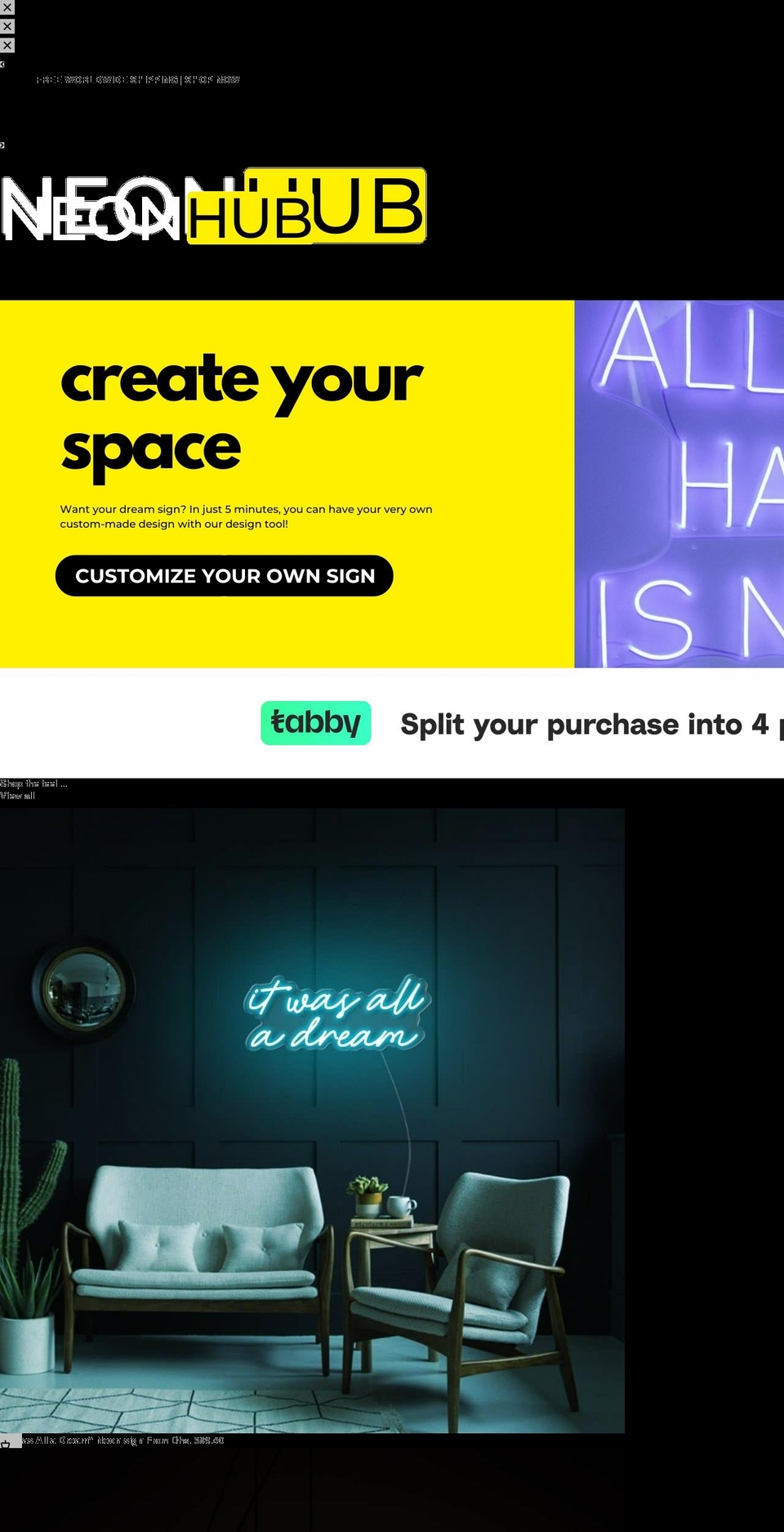 neonhub.com shopify website screenshot