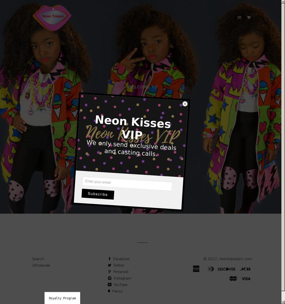 neonkissesinc.com shopify website screenshot
