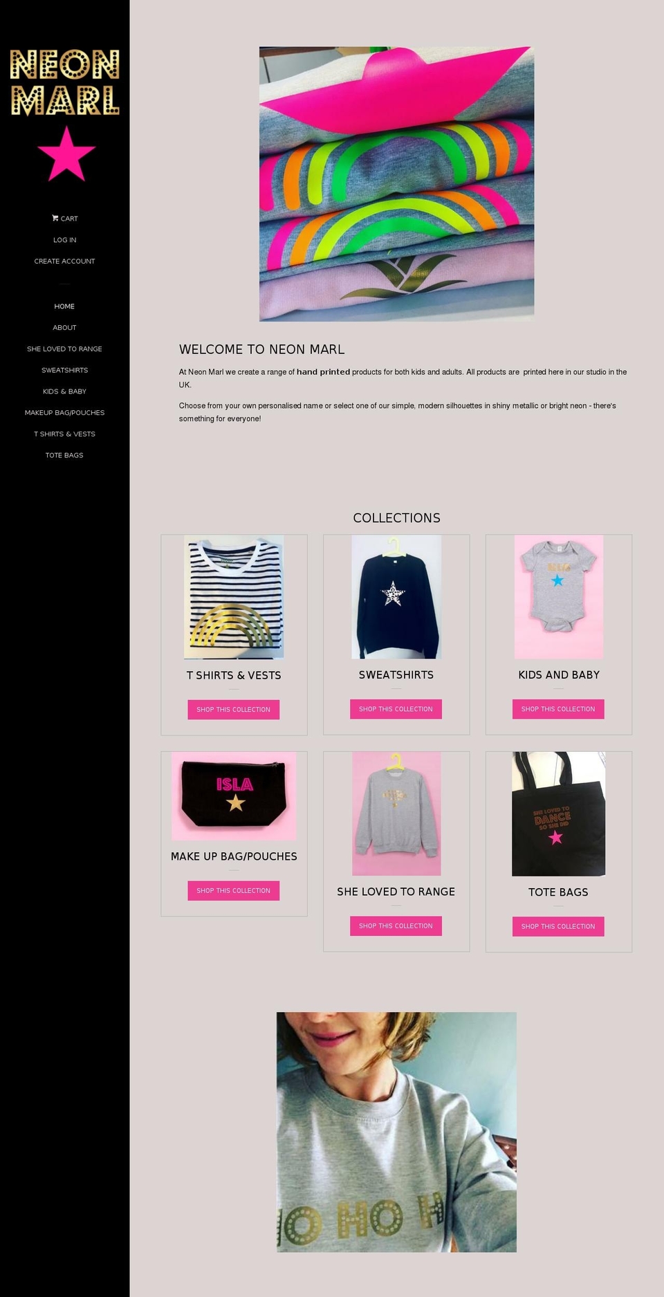 neonmarl.co.uk shopify website screenshot