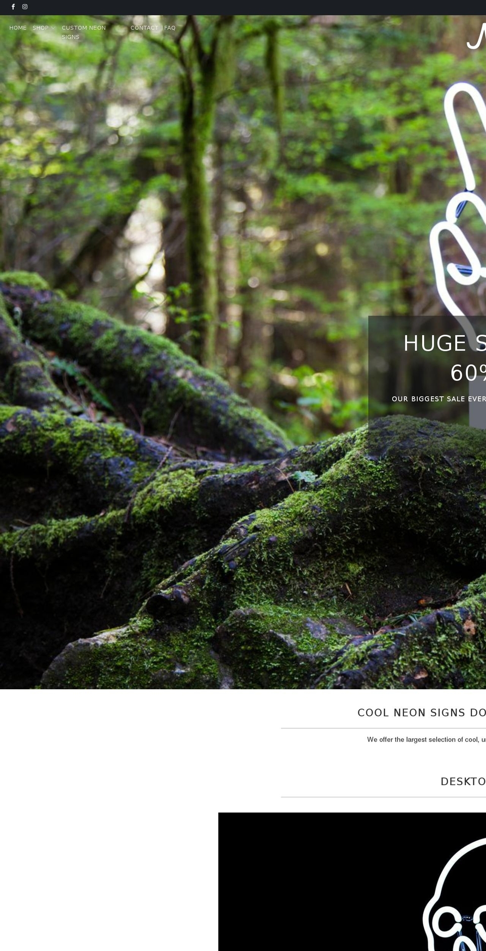 neonmfg.com shopify website screenshot