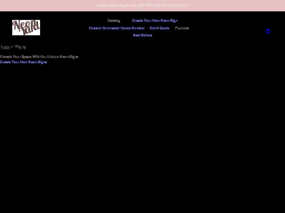 neonyard.com shopify website screenshot