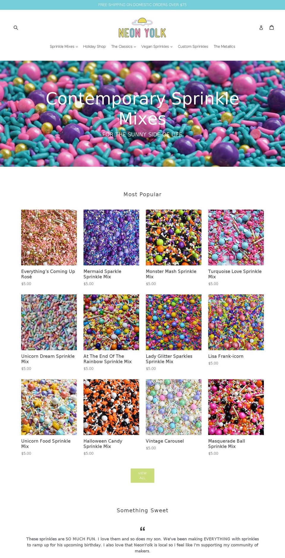 neonyolk.com — Shopify storefront screenshot