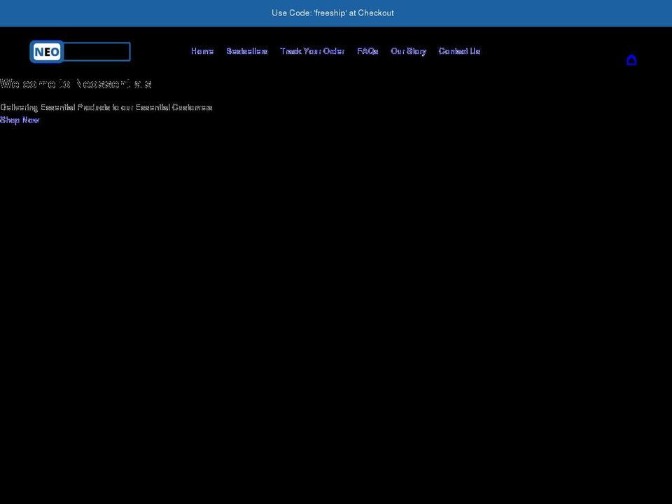 neossentials.com shopify website screenshot