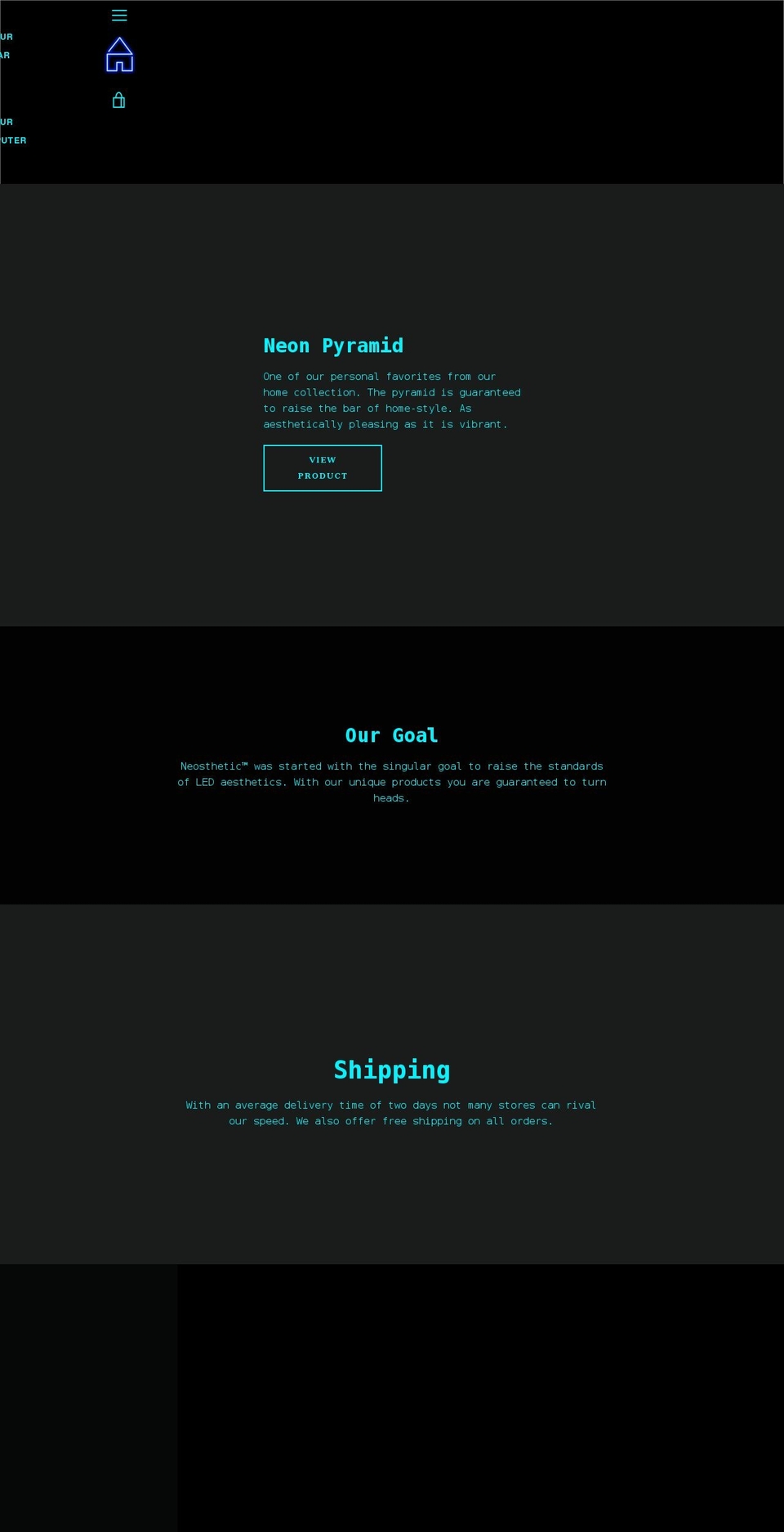 neosthetics.com shopify website screenshot