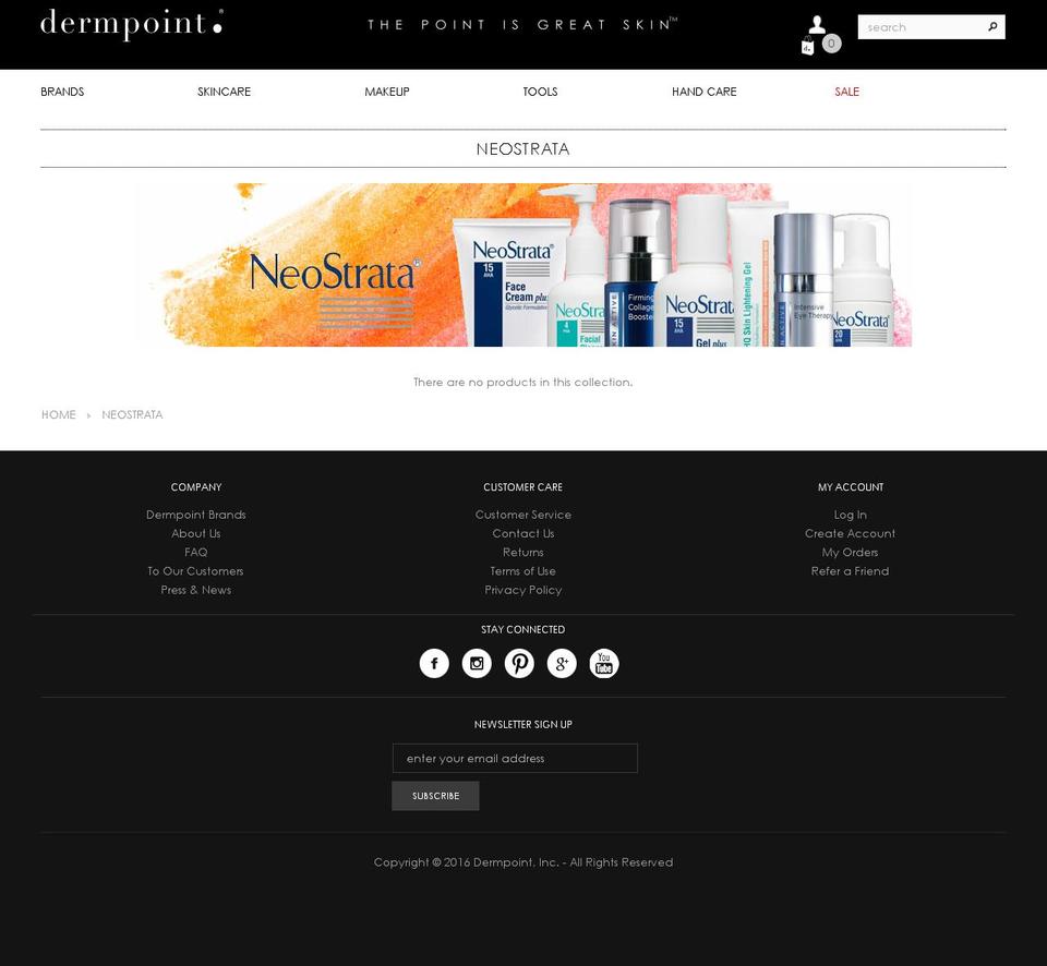 Dermpoint Shopify theme site example neostratasale.com