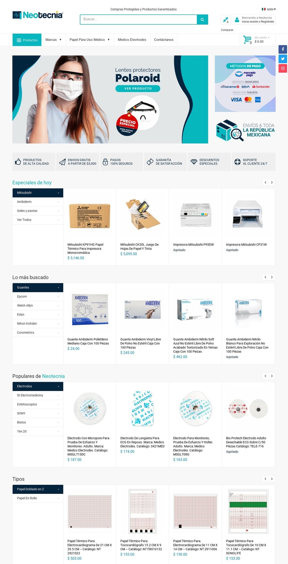 neotecnia.mx shopify website screenshot