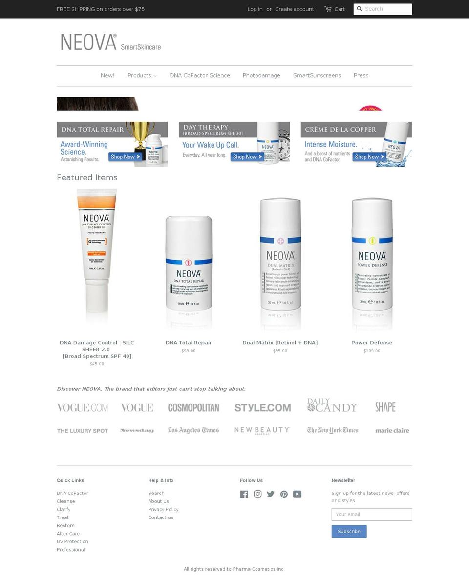 neova.com shopify website screenshot