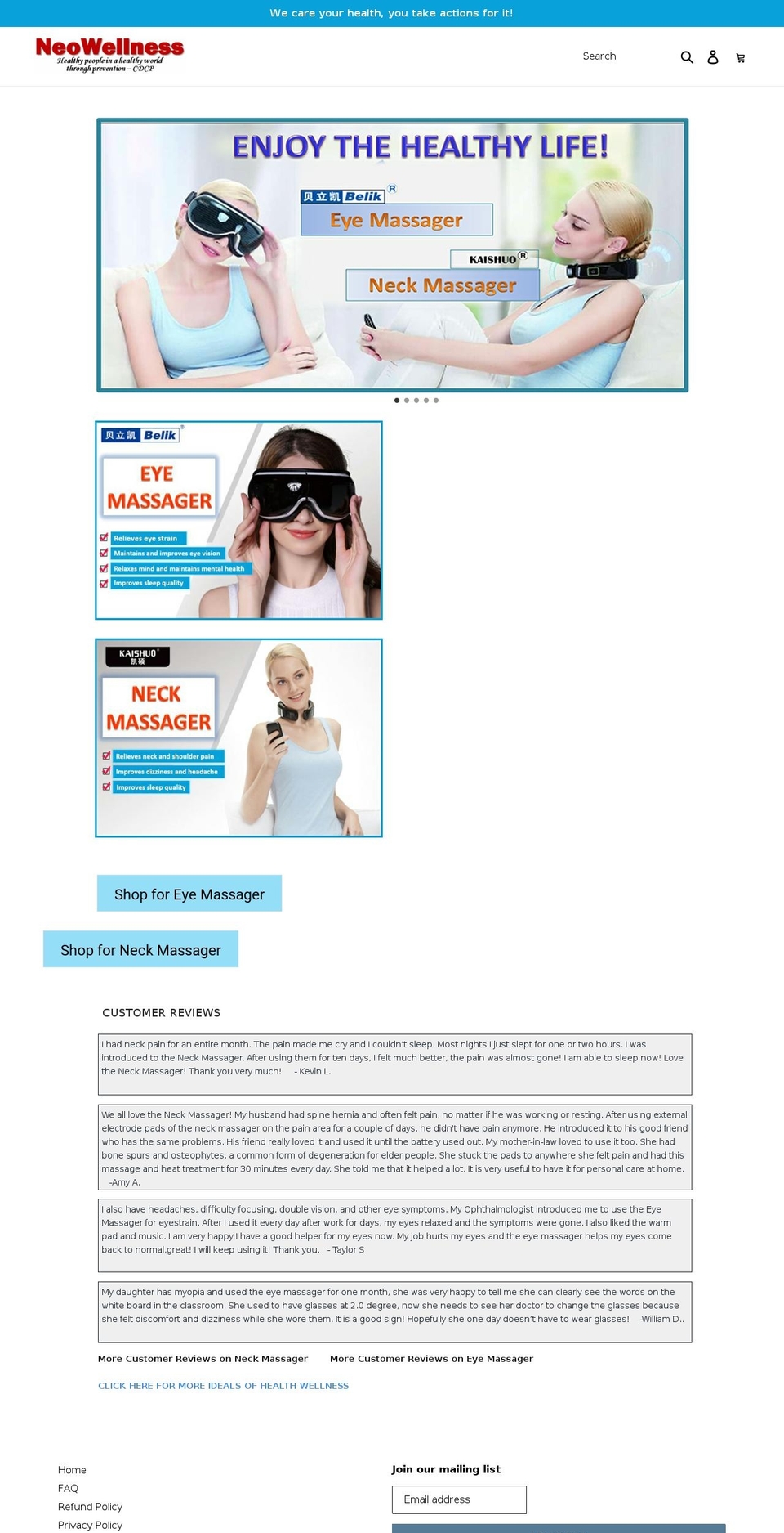 neowellnessmd.com shopify website screenshot