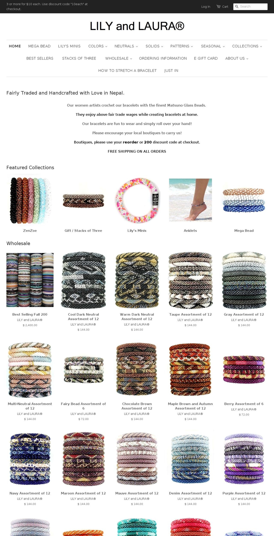 nepalbracelet.com — Shopify storefront screenshot