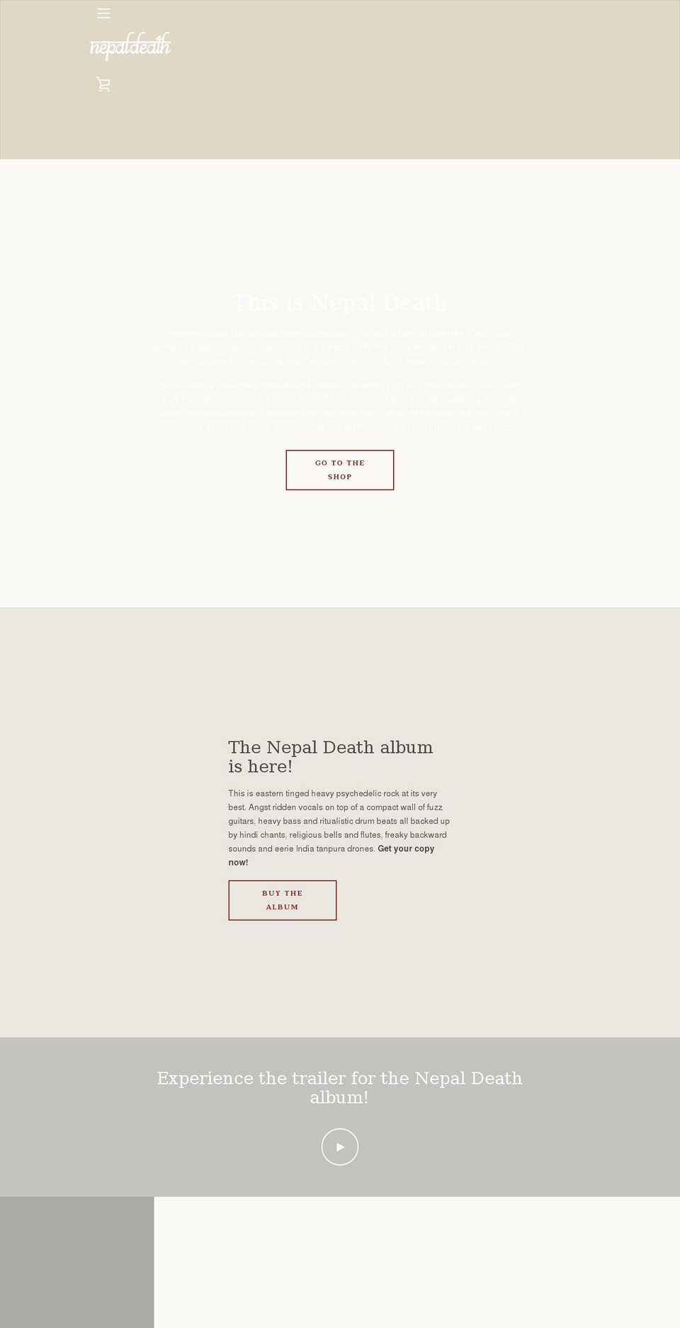 nepaldeath.com shopify website screenshot