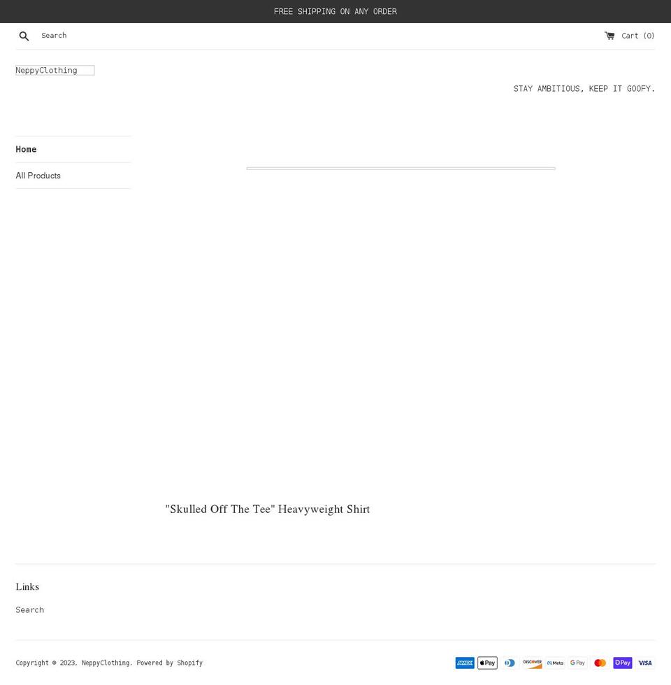 neppyclothing.com shopify website screenshot