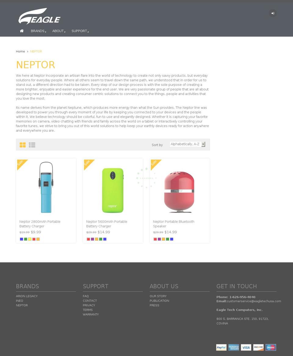 effect Shopify theme site example neptorusa.com