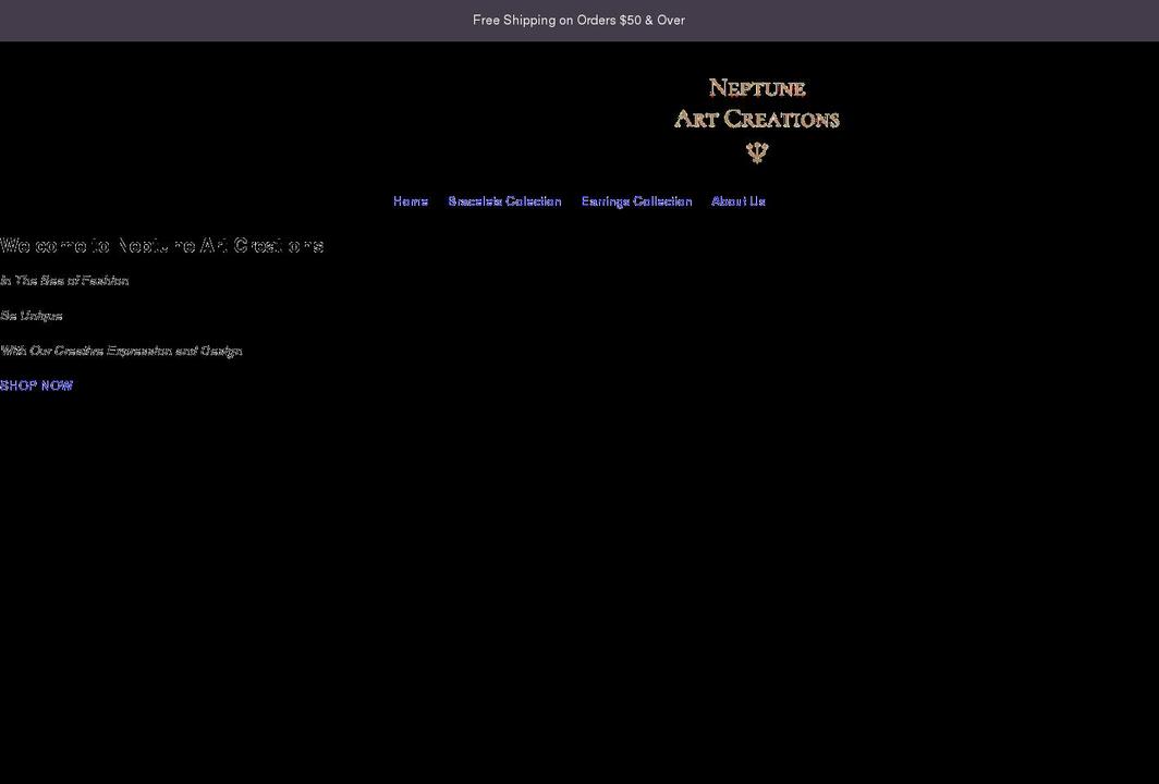 neptuneartcreations.com shopify website screenshot