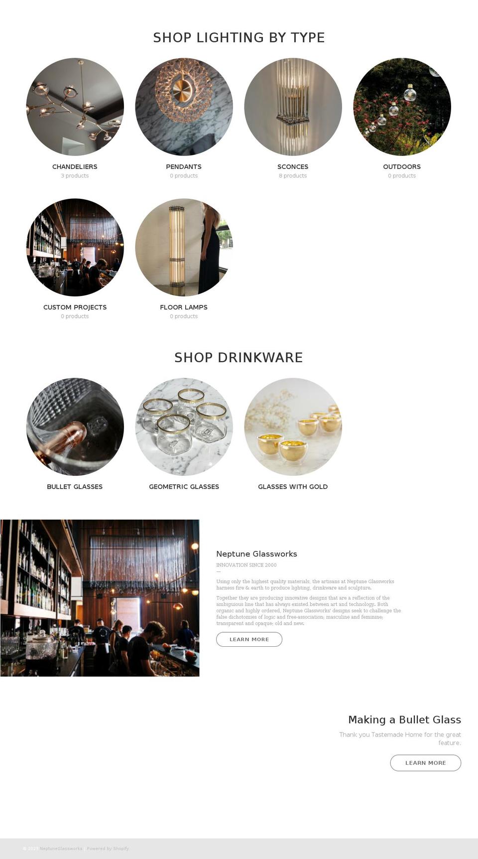 neptuneglassworks.myshopify.com shopify website screenshot