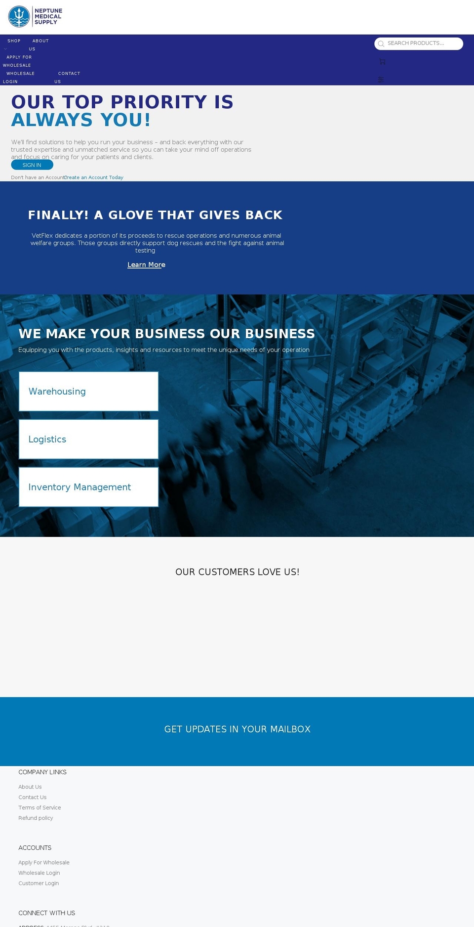 neptunemedicalsupply.com shopify website screenshot