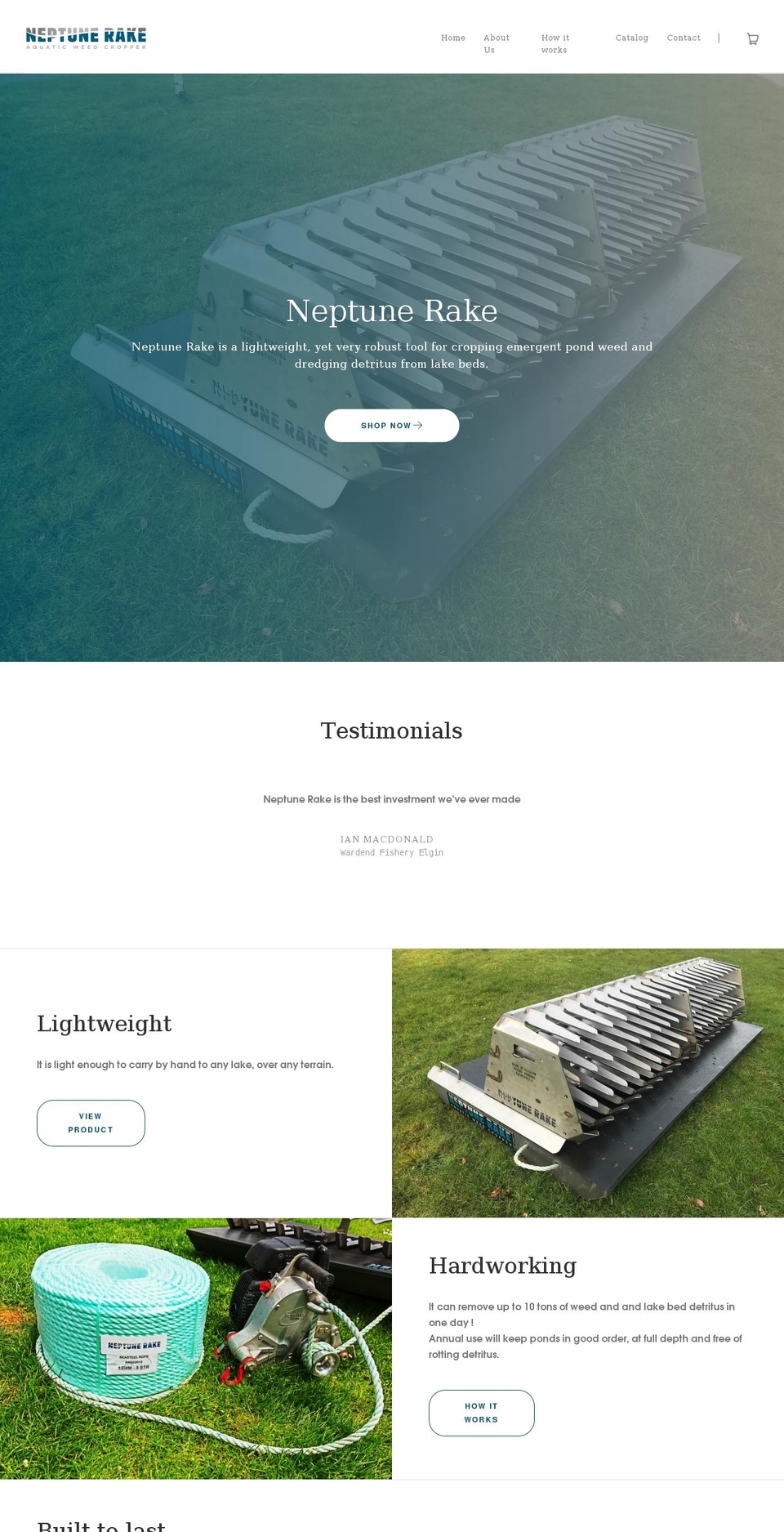 neptunerake.com — Shopify storefront screenshot