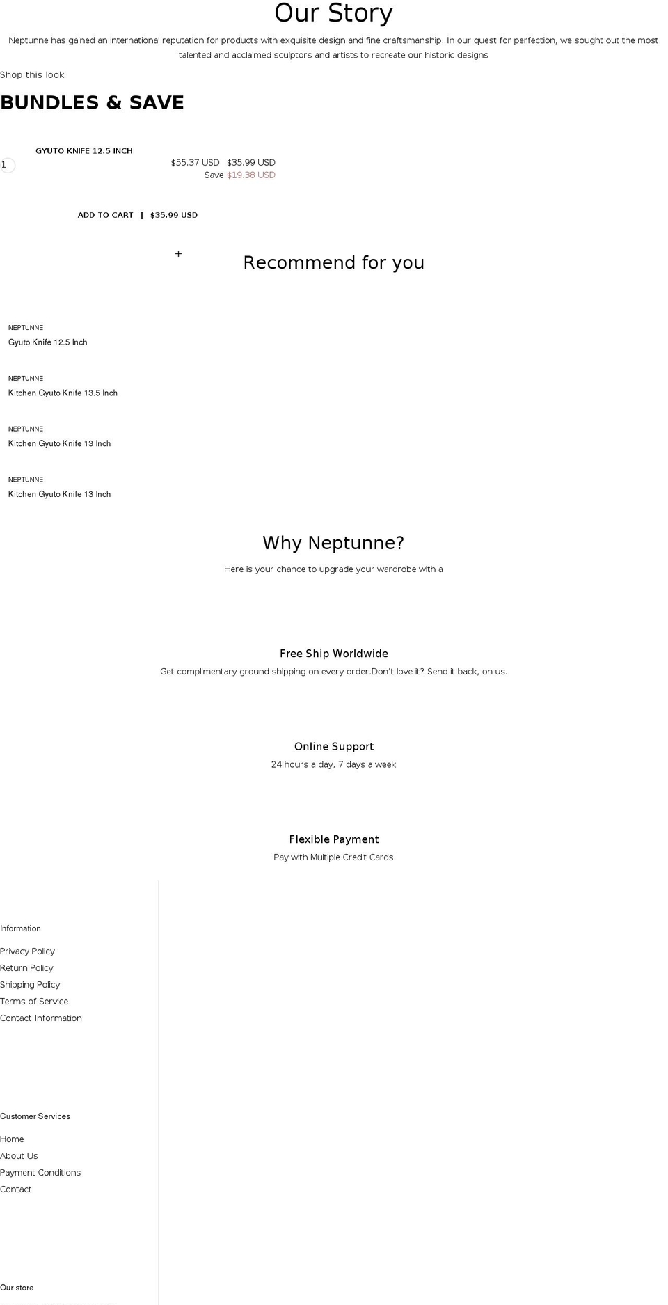 neptuneshops.com shopify website screenshot