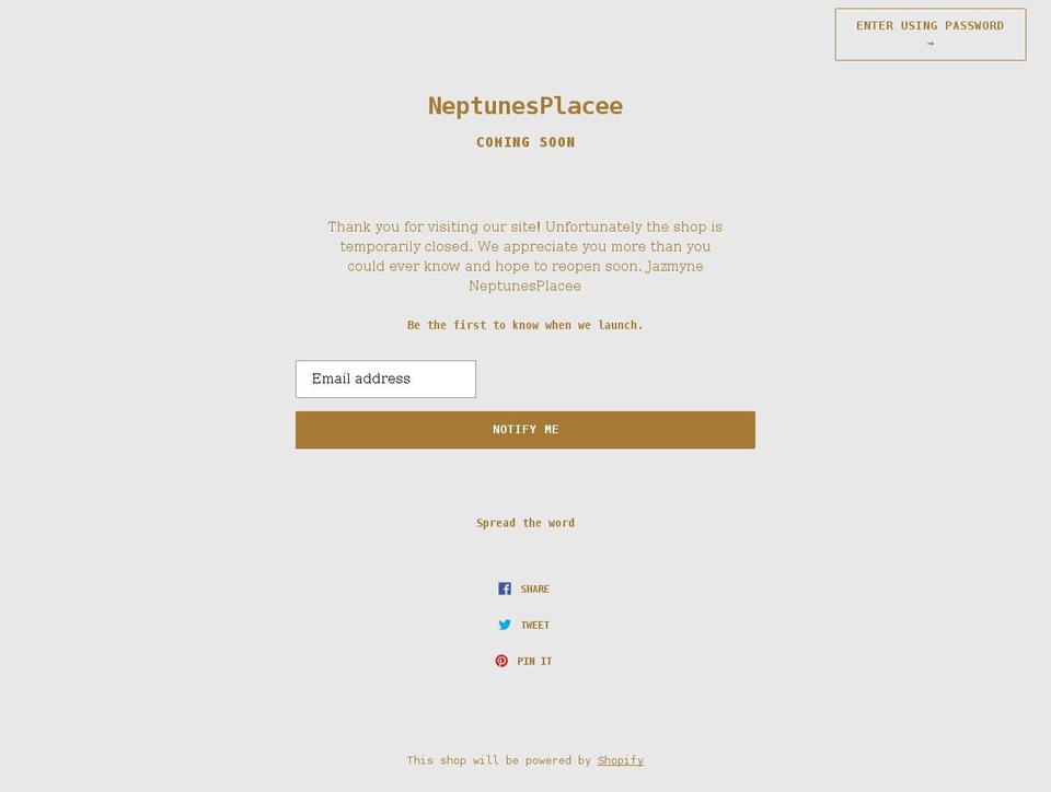 neptunesplacee.myshopify.com shopify website screenshot