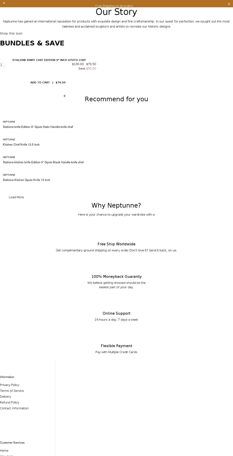 neptunne.com shopify website screenshot