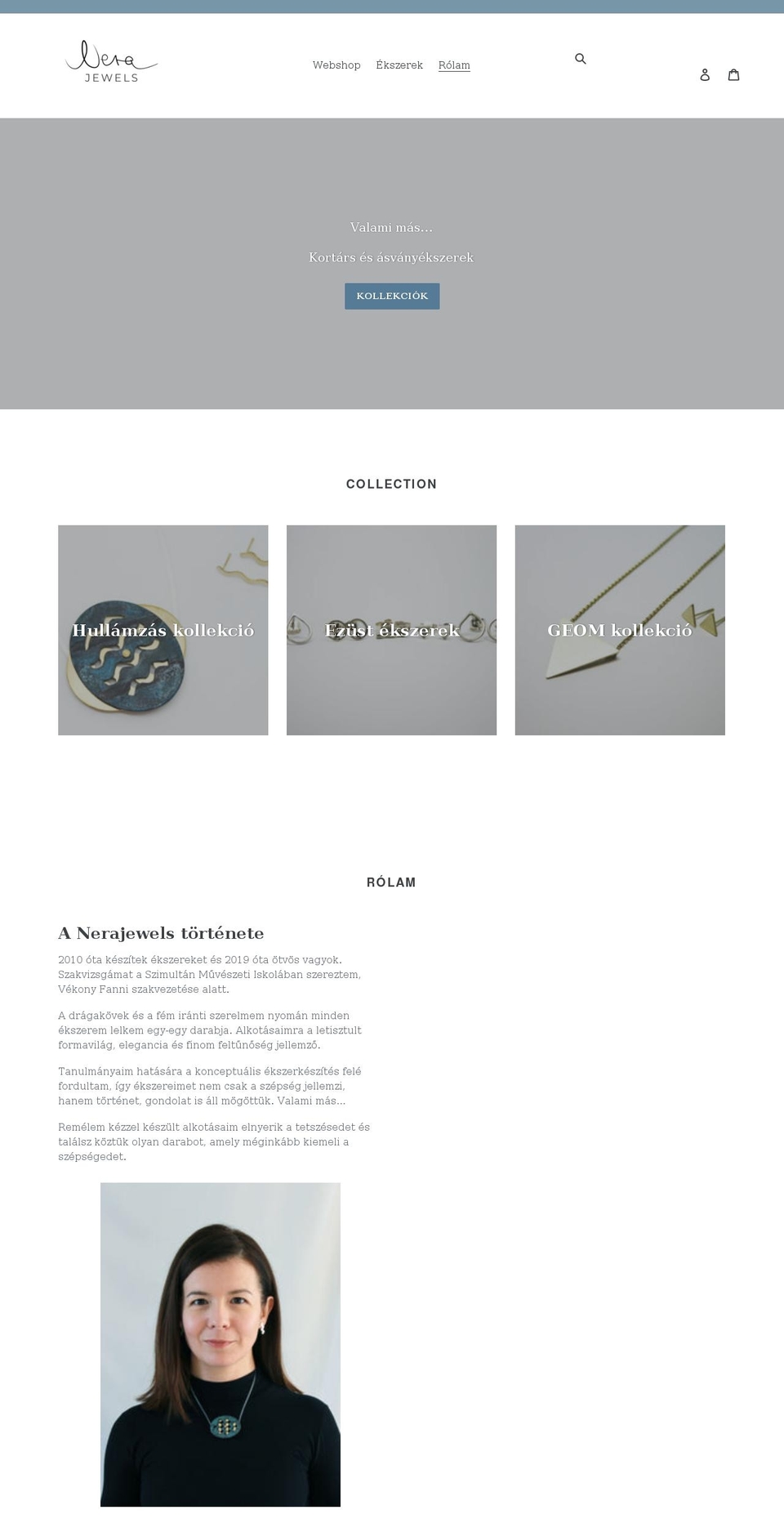 nerajewels.com shopify website screenshot