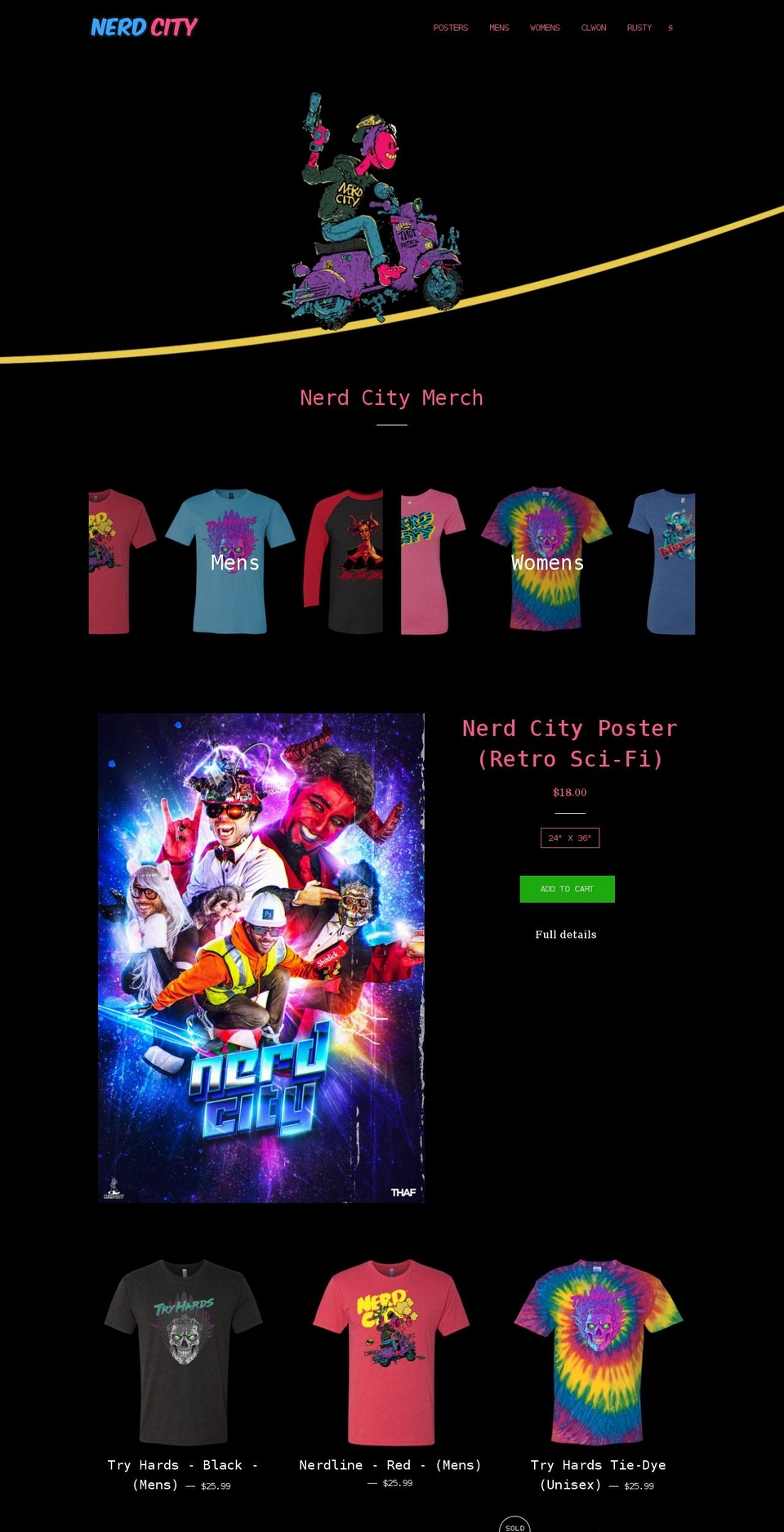 nerd.city shopify website screenshot
