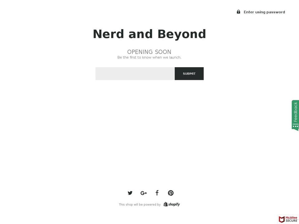 nerdandbeyond.com — Shopify storefront screenshot