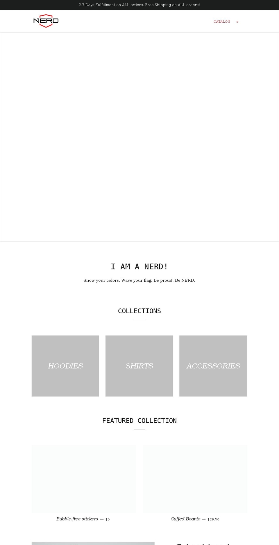 nerdarmorclothing.com shopify website screenshot