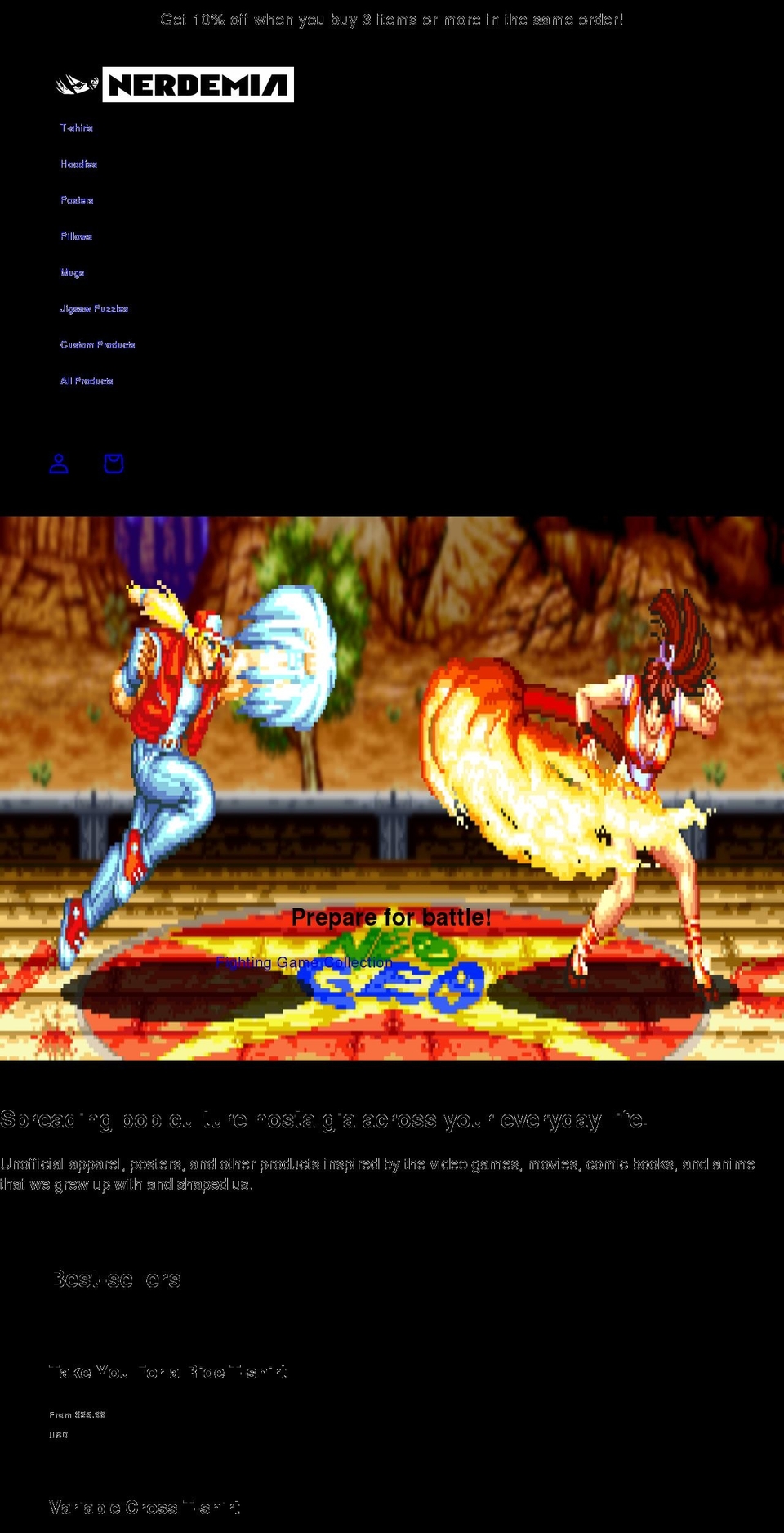 nerdemia.com shopify website screenshot