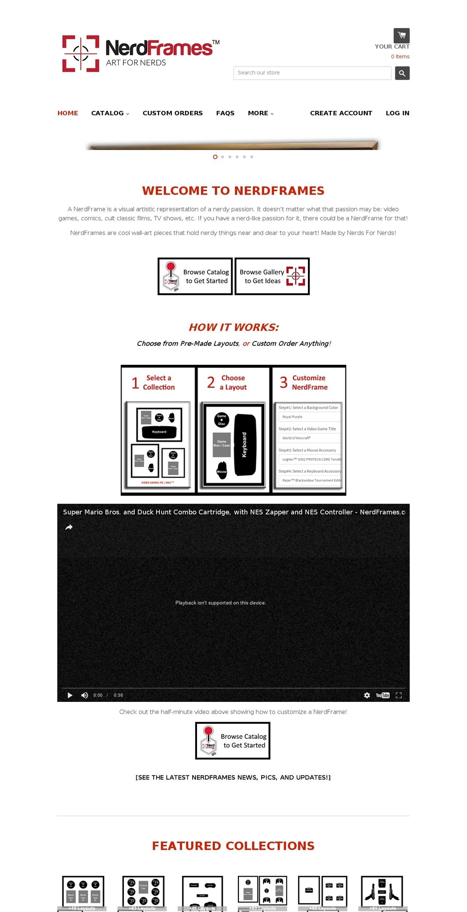 nerdframe.com shopify website screenshot